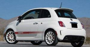 Spoiler above the rear glass, style ABARTH